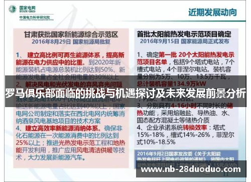 罗马俱乐部面临的挑战与机遇探讨及未来发展前景分析